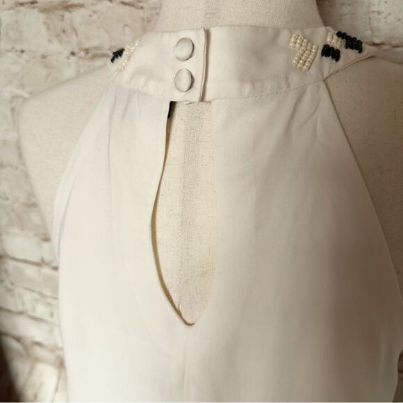 Nanette Lepore Aztec beaded halter blouse - Picture 4 of 7